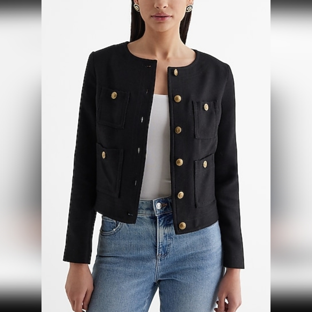 NBW Twill Novelty Button Patch Pocket Jacket